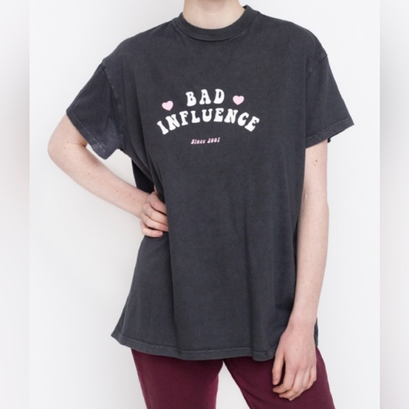 LAZY OAF Bad Influence T-Shirt - Picture 1 of 1